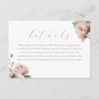 Magnifiques détails de mariage à l'aquarelle rose 