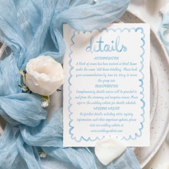 Carte D'accompagnement Main amusante Whimsical Illustrated Dusk Blue Fram (Créateur téléchargé)