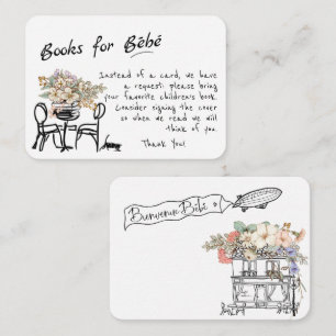 Carte D'accompagnement Main Drawn Bonjour Bebe Livres français pour Baby 