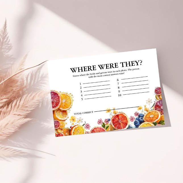 Carte D'accompagnement Main Squeeze Citrus où étaient-ils jeu nuptial (Créateur téléchargé)