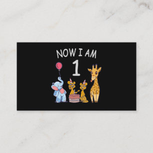 Carte D'accompagnement Maintenant, j'ai 1 an 1er anniversaire au Zoo