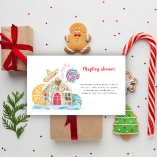 Carte D'accompagnement Maison en pain d'épices - douche à affichage