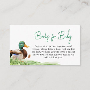 Carte D'accompagnement Mallard Duck Baby shower Livres pour bébé