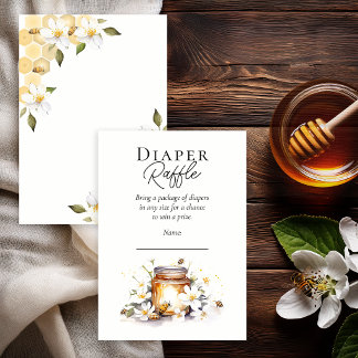Carte D'accompagnement Mama to Bee Honey Bee Baby Shower Diaper Raffle