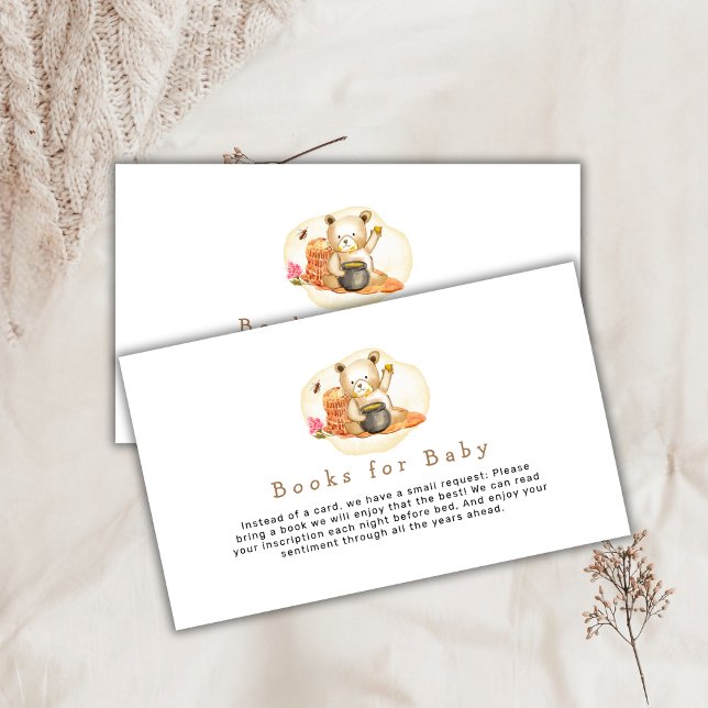 Carte D'accompagnement Mama To Bee Teddy Bear Livres Pour Baby shower (Mama To Bee Teddy Bear Books For Baby Shower Enclosure Card)