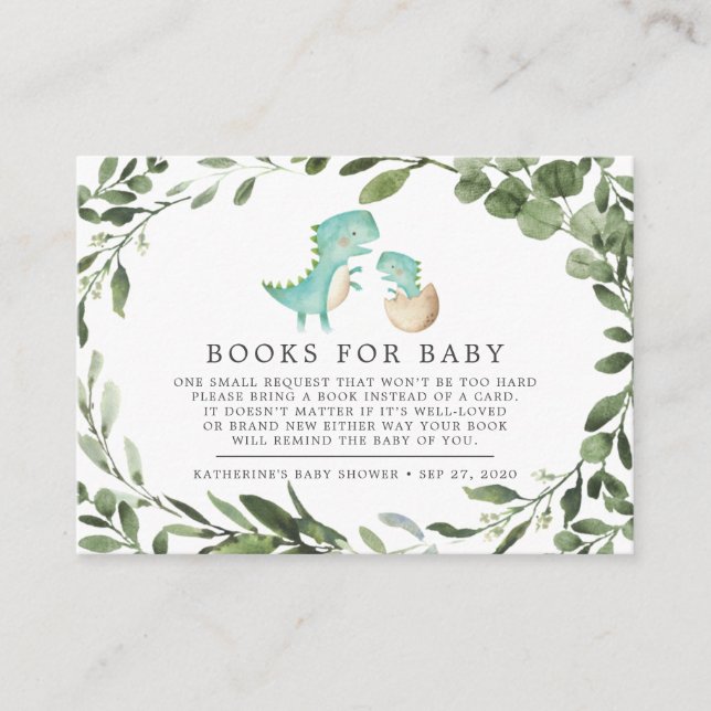 Carte D'accompagnement Maman Baby Dinosaur Livres Pour Baby Baby shower (Devant)