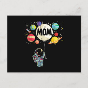 Carte D'accompagnement Maman de l'anniversaire garçon astronaute de l'esp