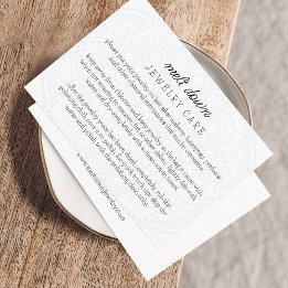 Carte D'accompagnement Mandala Bijou Soin Petite Entreprise Commande