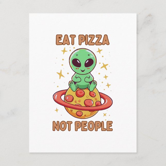 Carte D'accompagnement Mangez de la pizza pas des gens (Dos)