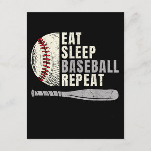 Carte D'accompagnement Mangez Sleep Baseball Répéter Funny Baseball Playe