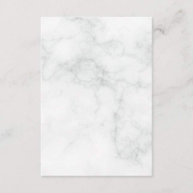 Carte D'accompagnement Marbre Blanc Moderne (Devant)