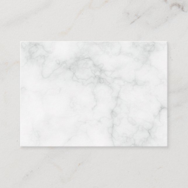 Carte D'accompagnement Marbre Blanc Moderne (Devant)