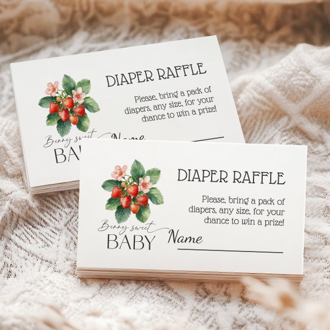 Carte D'accompagnement Marché de fraises Bébé Doux Fête de couche (Créateur téléchargé)
