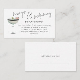 Carte D'accompagnement Margs Mariage Margarita nuptiale affichage douche