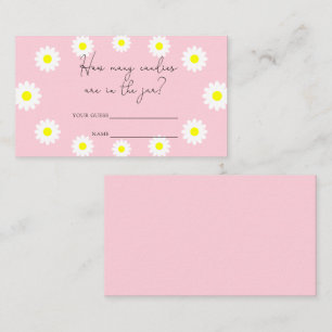 Carte D'accompagnement Marguerites - Combien de bonbons sont dans le pot