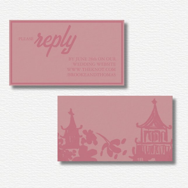 Carte D'accompagnement Mariage aquarelle florale rose  (Créateur téléchargé)