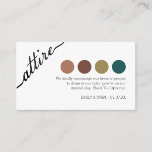 Carte D'accompagnement Mariage Attire Code vestimentaire Personnaliser