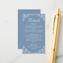 Mariage aux fleurs sauvages bleu poussiéreux
