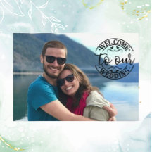 Mariage Bienvenue Photo personnalisée Moderne Rela