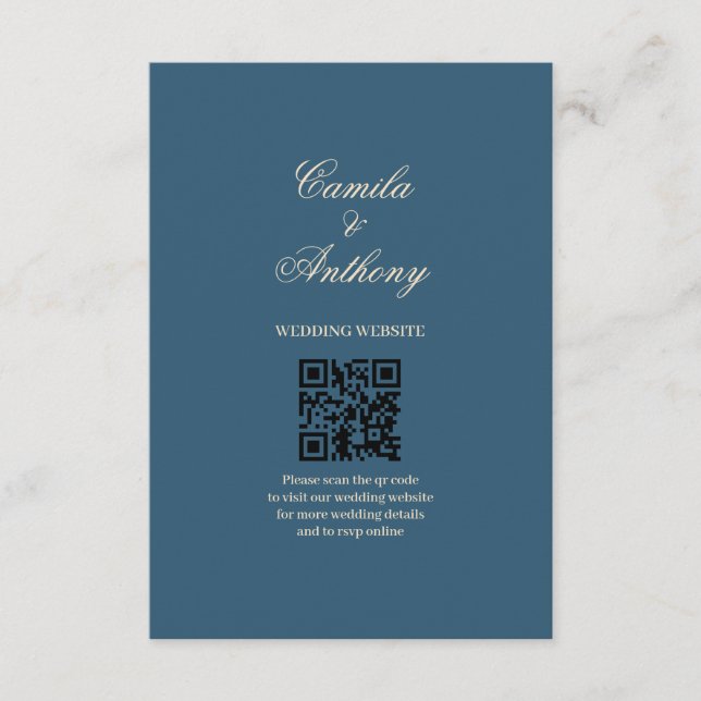 Carte D'accompagnement Mariage blanc de la marine (Devant)