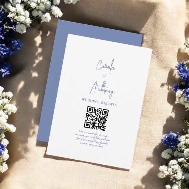 Carte D'accompagnement Mariage bleu (Créateur téléchargé)