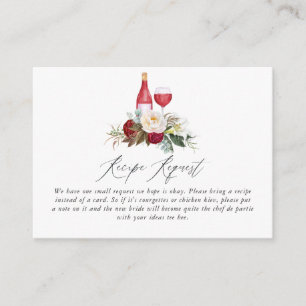 Carte D'accompagnement Mariage Bohème Bourguignon Floral Dégustation de V