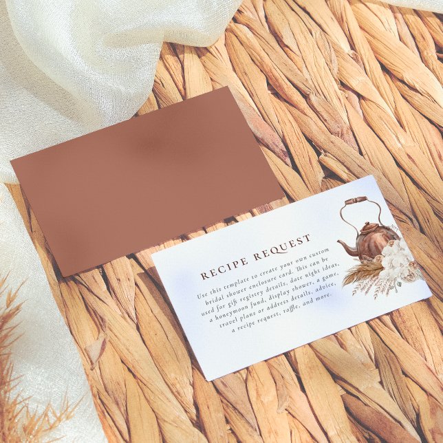 Carte D'accompagnement Mariage Bohème Pampas Terracotta Modifiable (Créateur téléchargé)