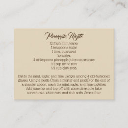 Carte D'accompagnement Mariage campagnard Dandelion Signature Boisson Rec
