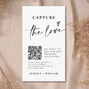Carte D'accompagnement Mariage Capture L'Amour Partage de photos Code Q