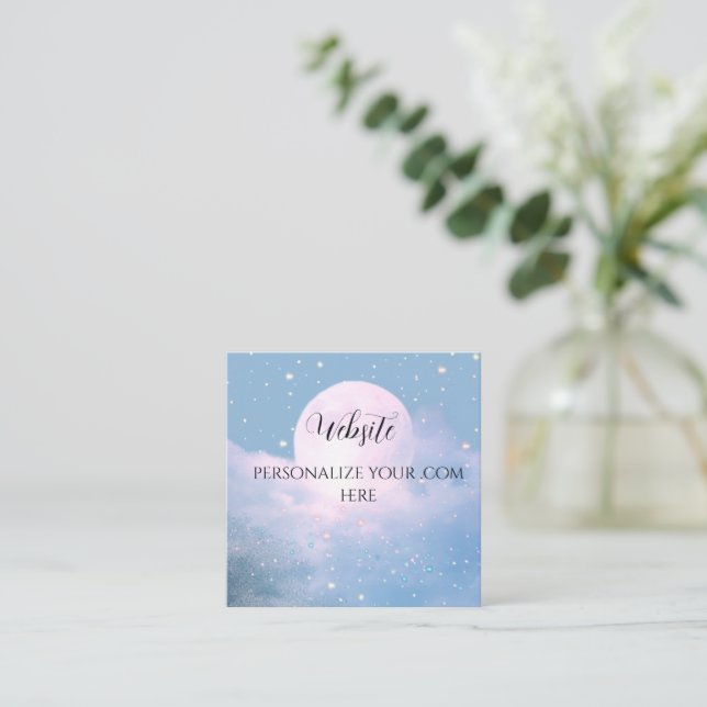 Carte D'accompagnement Mariage céleste de rêve baigné de clair de lune (Debout devant)