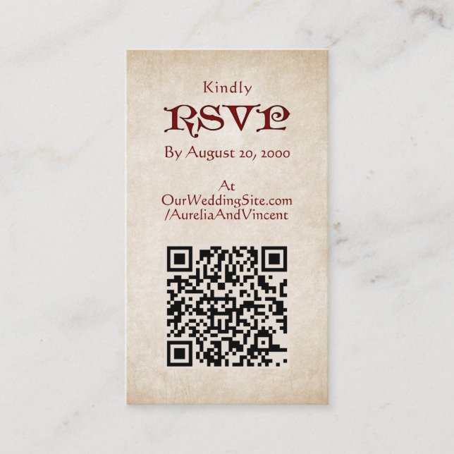 Carte D'accompagnement Mariage celtique des épées (Devant)