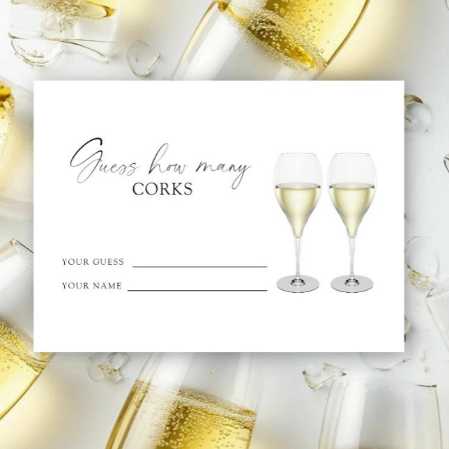 Carte D'accompagnement Mariage champenoise - devinez combien de bouchons (Créateur téléchargé)