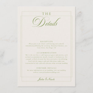 Carte D'accompagnement Mariage Classique Bleu Nuit Calligraphie sur Fond 