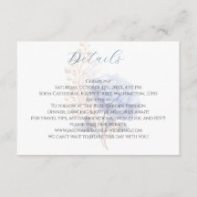 Mariage couleur bleu d'aquarelle romantique Pearl