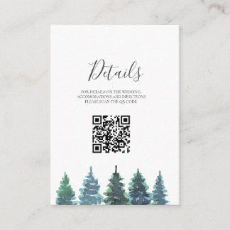 Carte D'accompagnement Mariage d'aquarelle d'hiver