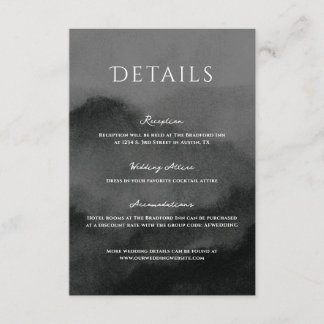 Carte D'accompagnement Mariage d'aquarelle Misty Mountain