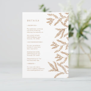 Carte D'accompagnement Mariage d'automne
