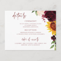 Mariage de automne Sunflower & Bourgogne Roses Dét