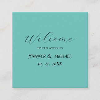 Carte D'accompagnement Mariage de bienvenue élégant en calligraphie