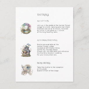 Carte D'accompagnement Mariage de bois enchanté