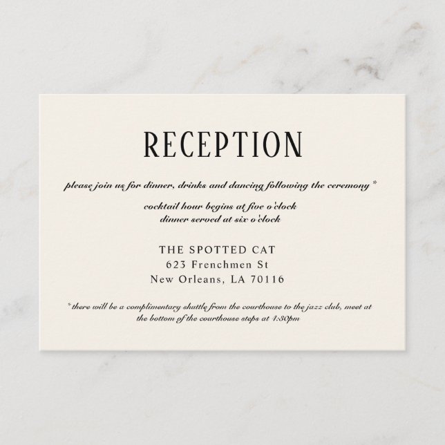 Carte D'accompagnement Mariage de bordure du tableau de contrôle noir et  (Devant)