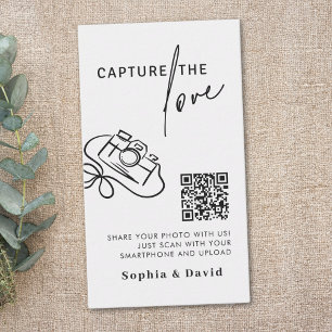 Carte D'accompagnement Mariage de calligraphie Capture Le code QR d'amour