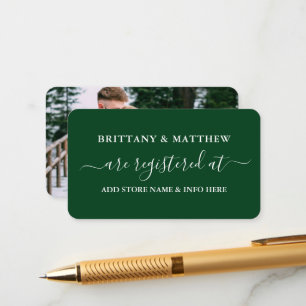 Carte D'accompagnement Mariage de calligraphie moderne Registre photo ver