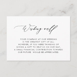 Carte D'accompagnement Mariage de calligraphie simple et élégant