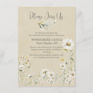 Carte D'accompagnement Mariage de code QR Daisy