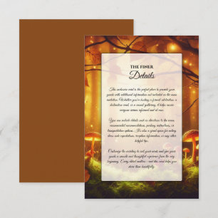 Carte D'accompagnement Mariage de conte de fées dans une forêt d'ambre ma