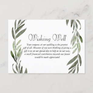 Carte D'accompagnement Mariage de couronnes vertes