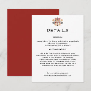 Carte D'accompagnement Mariage de décoration africaine Invité