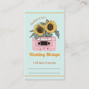 Carte D'accompagnement Mariage de demande de chansons tournesol