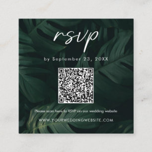 Carte D'accompagnement Mariage de destination tropical, scanner le code Q